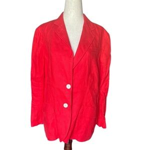 Lauren Ralph Lauren Red Linen Blazer